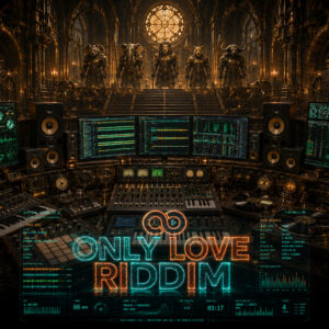 Only Love Riddim — Conscious Reggae Vinyl+ cover art, Riddimz Galore Collection, .verxe Steampunk aesthetic