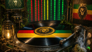 Riddimz Galore Collection — African Reggae and Dancehall Vinyl+ cover art, .verxe Steampunk aesthetic